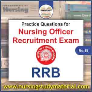 practice question for rrb nursing officer recruitment exam
