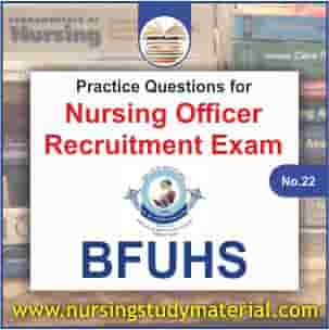 Practice question for bfuhs nursing officer recruitment exam