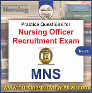 practice question for mns nursing officer recruitment exam