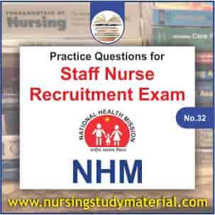 practice question for nhm staff nurse officer recruitment exam