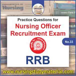 practice question for upcoming rrb nursing officer recruitment exam