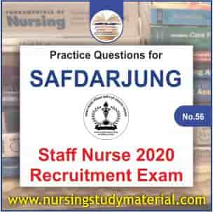 practice question for 2020 staff nurse recruitment exam safdarjung