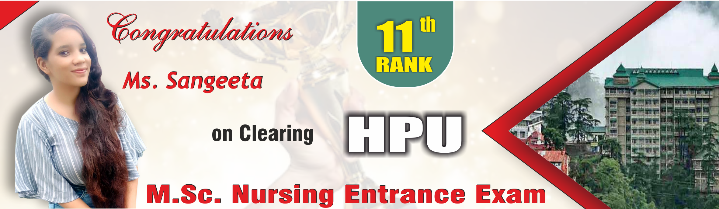 1-Sangeeta 11th rank hpu msc nursing entrance
