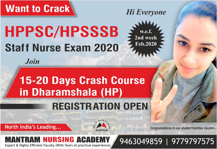 HPPSC-HPSSSB Nursing Coaching in Dharamshala Himachal Pradesh