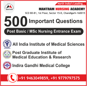 Download 500 Free Practice Question for Post Basic & MSc Nursing Entrance Exam
