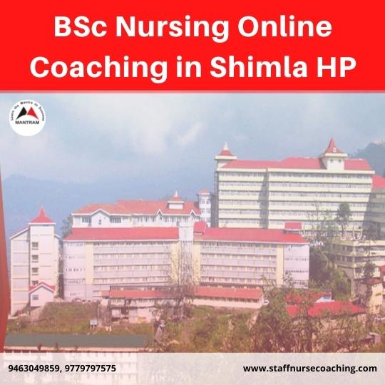 BSc Nursing Online Coaching in Shimla HP