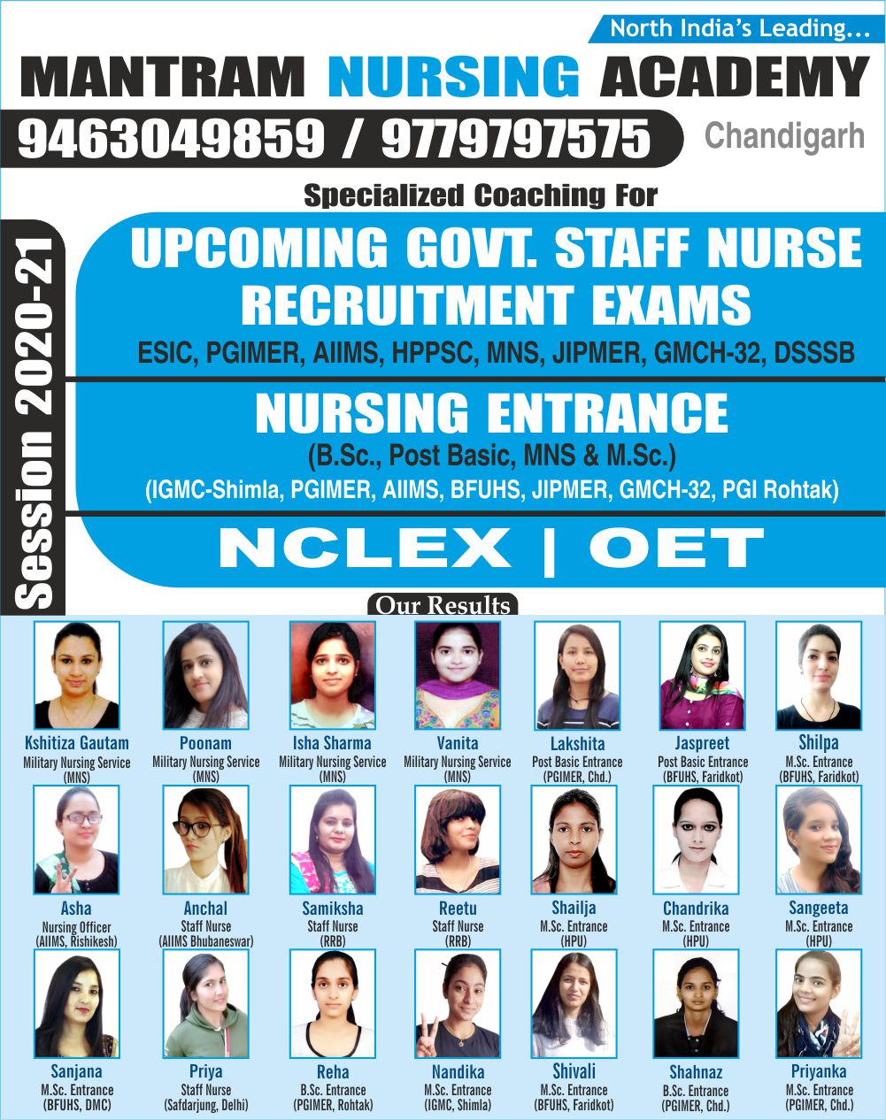 Special Coaching Classes for Upcoming Staff Nurse Posts in Punjab