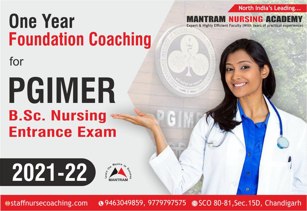 PGIMER BSc Nursing Entrance Coaching By Mantram