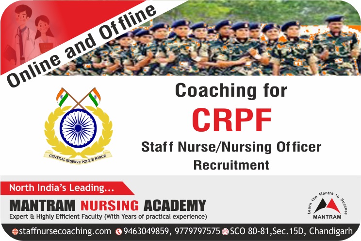 crpf coaching for nurses