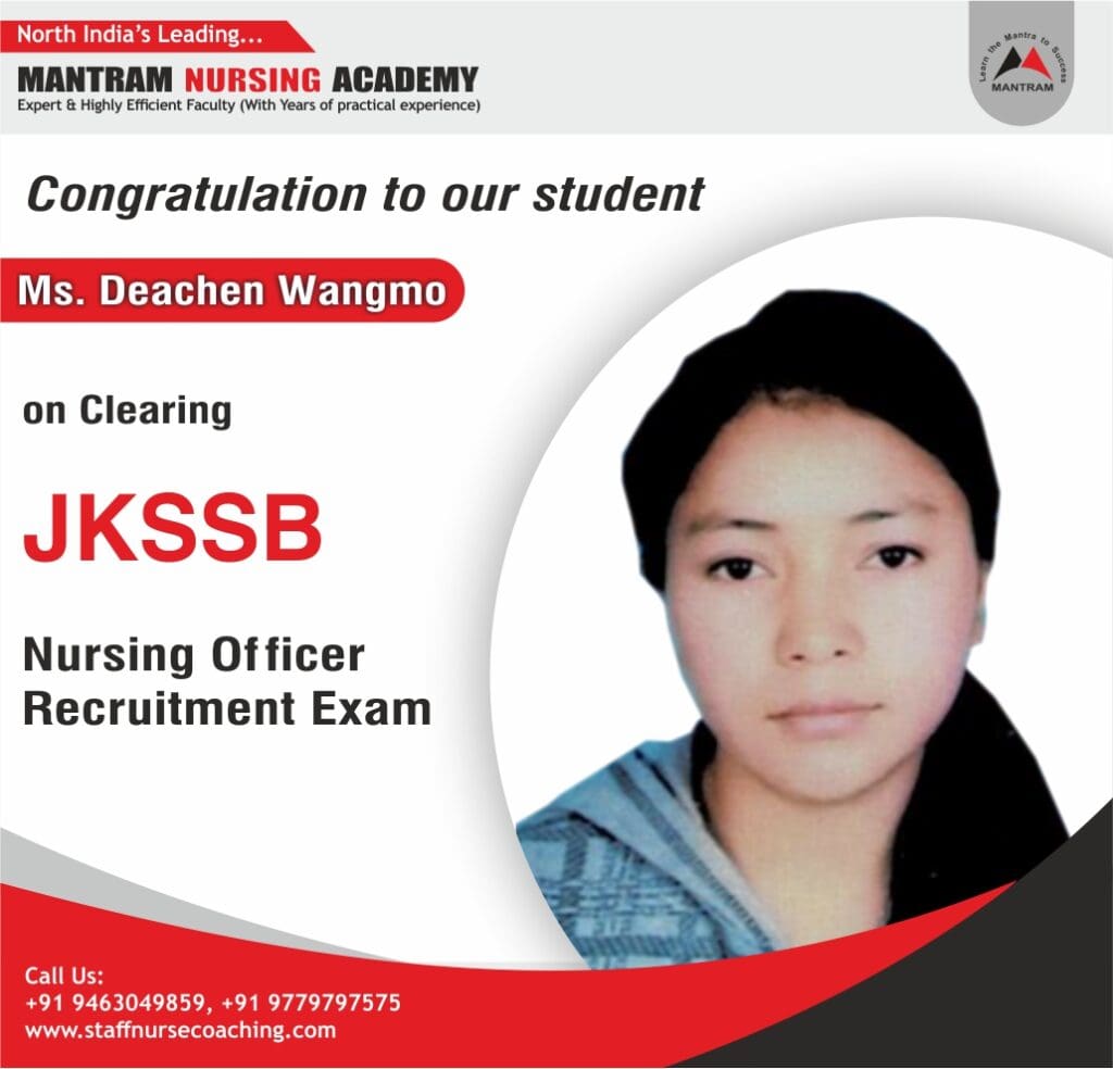 JKSSB Staff Nurse Online Test Series