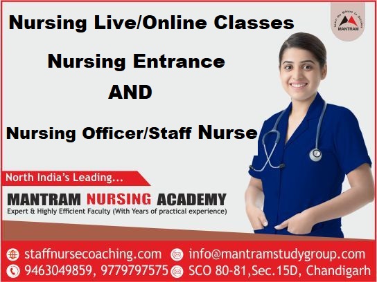 Nursing Live Online Classes in Chandigarh by Mantram Nursing Academy