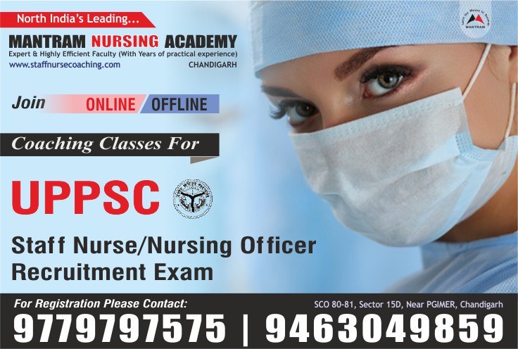 Staff Nurse/Nursing Officer Coaching for UPPSC – Mantram 9779797575